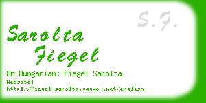 sarolta fiegel business card
